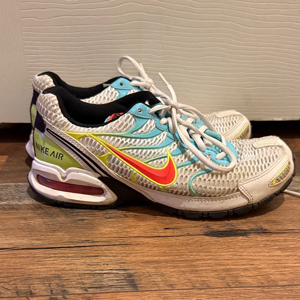 Nike Kids Sneakers - White, Blue, Neon Yellow, Red